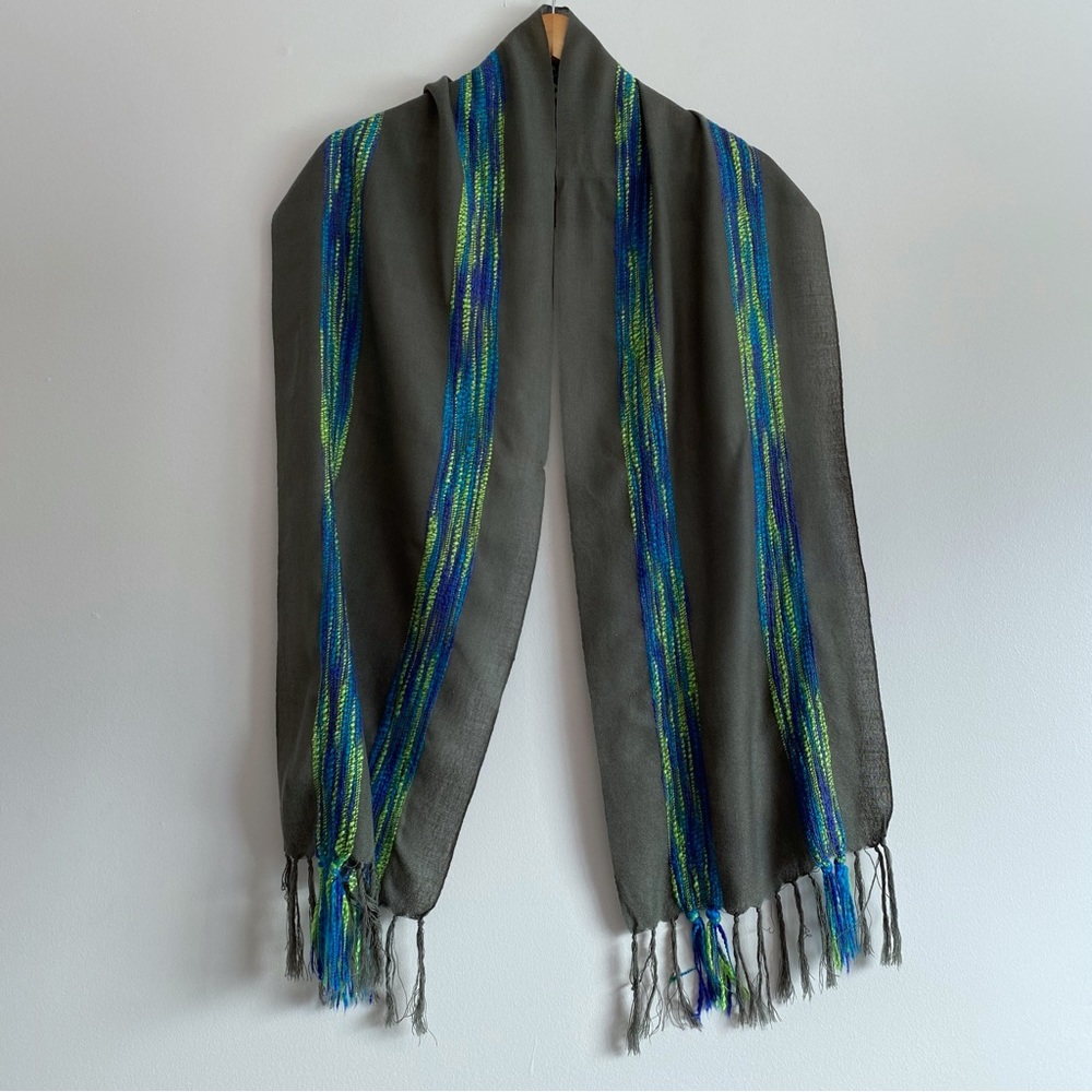2/$16 Colourful Grey Scarf